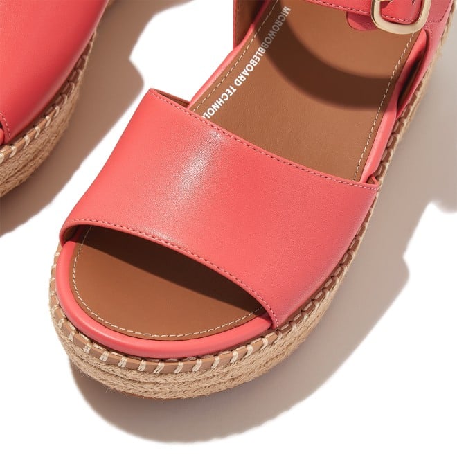 Fitflop Eloise Espadrille Leather Back-Strap Wedge Sandals (SKU: 228-387-25-3)