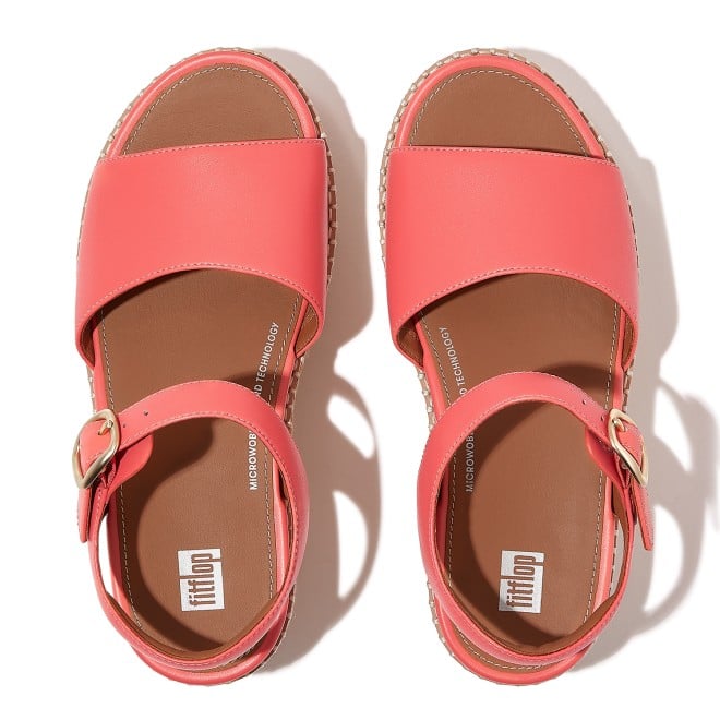 Fitflop Eloise Espadrille Leather Back-Strap Wedge Sandals (SKU: 228-387-25-3)