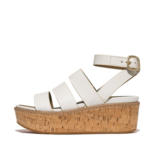 Fitflop Eloise Leather Cork Strappy Wedge Sandals (SKU: 228-388-16-3)