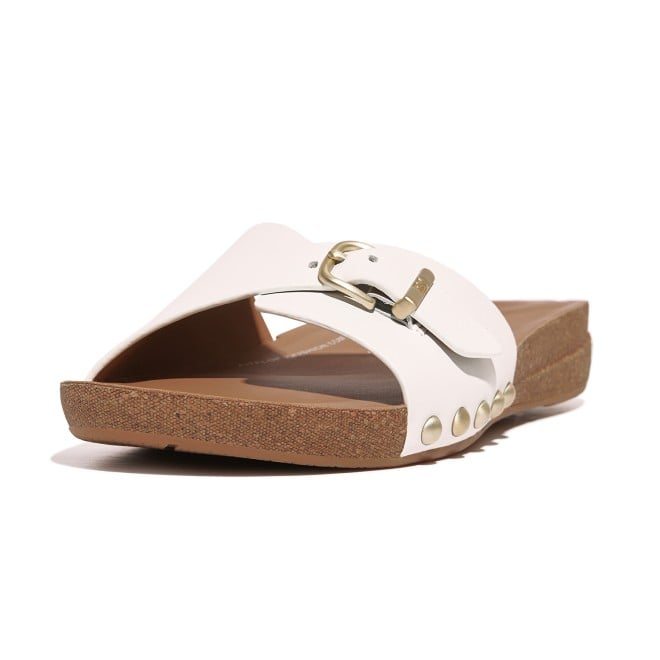 Fitflop Iqushion Adjustable Buckle Leather Slides (SKU: 228-390-16-5)