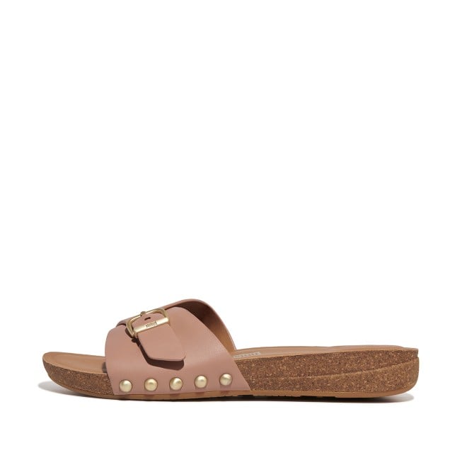 Fitflop Iqushion Adjustable Buckle Leather Slides (SKU: 228-390-20-4)