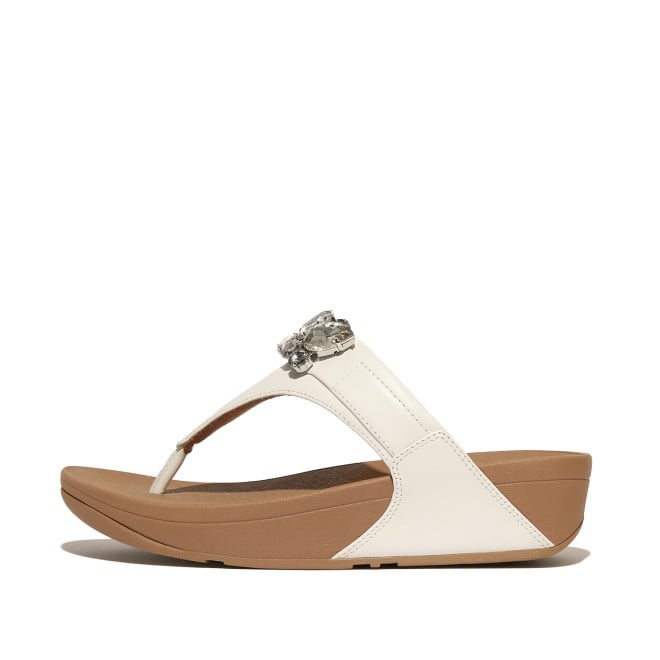 Fitflop Lulu Jewel-Deluxe Leather Toe-Post Sandals