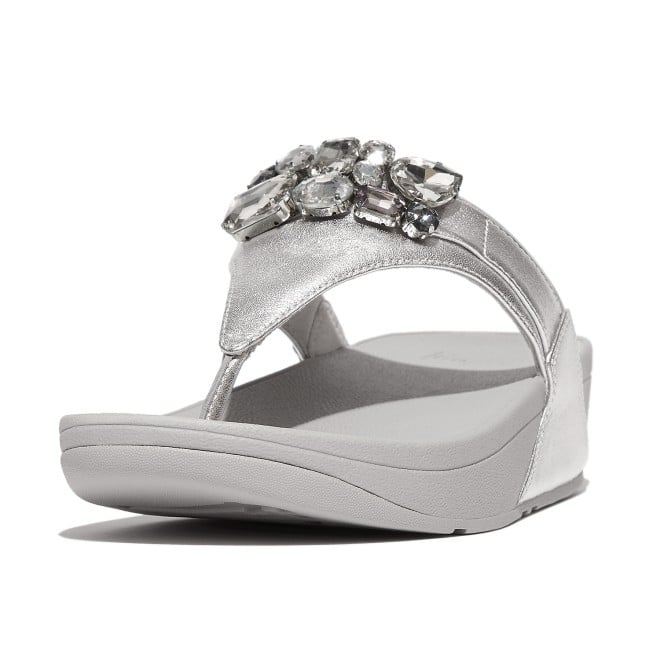 Fitflop Lulu Jewel-Deluxe Metallic-Leather Toe-Thongs (SKU: 228-392-27-3)