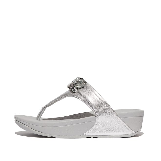 Fitflop Lulu Jewel-Deluxe Metallic-Leather Toe-Thongs (SKU: 228-392-27-3)