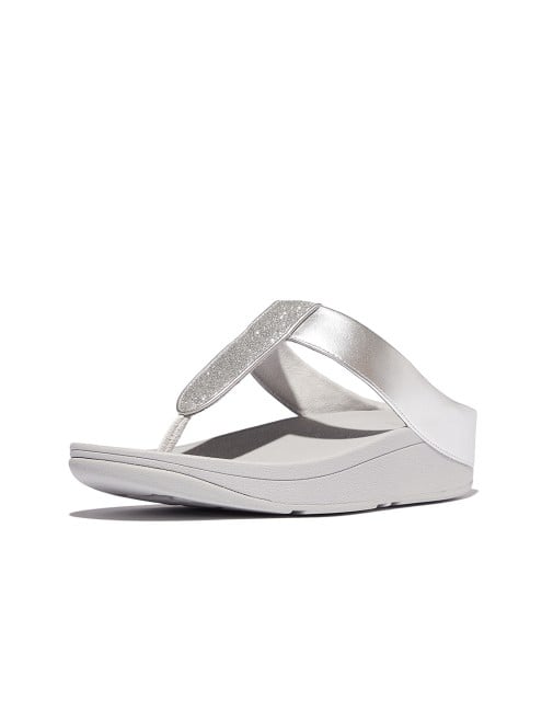 Fitflop Fino Glitterdust  Metallic Toe-Post Sandals (SKU: 228-402-27-3)