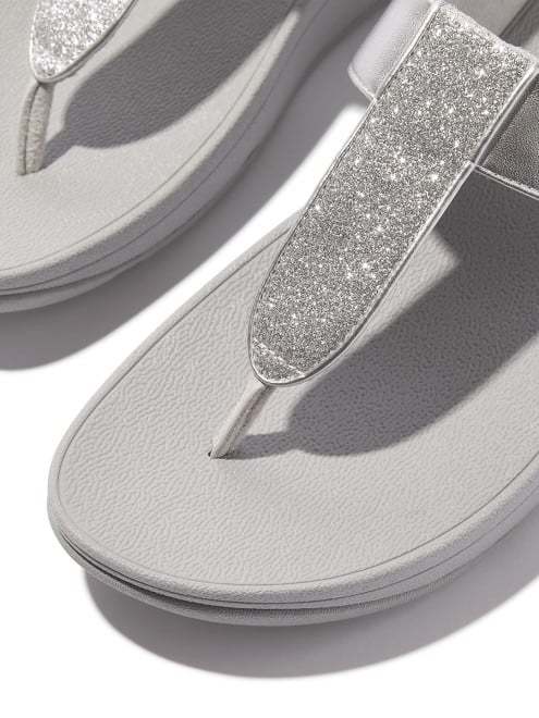Fitflop Fino Glitterdust  Metallic Toe-Post Sandals (SKU: 228-402-27-3)
