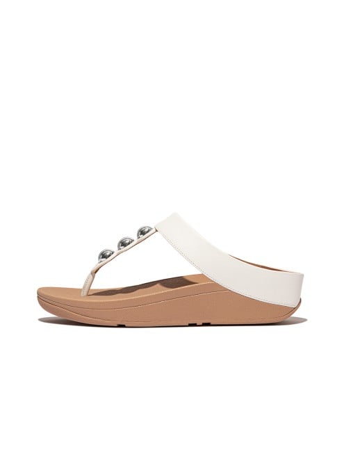 Fitflop Fino Mirror-Dome Leather Toe-Post Sandals (SKU: 228-403-16-3)