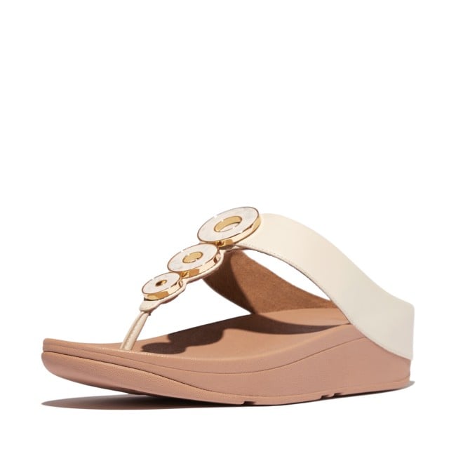 Fitflop Fino Resin-Hoop Leather Toe-Post Sandals (SKU: 228-405-20-3)