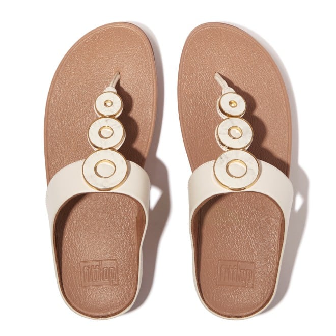 Fitflop Fino Resin-Hoop Leather Toe-Post Sandals (SKU: 228-405-20-3)