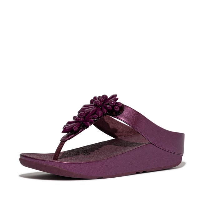 Fitflop Rumba Starburst-Bead Metallic Toe-Post Sandals (SKU: 228-409-58-4)