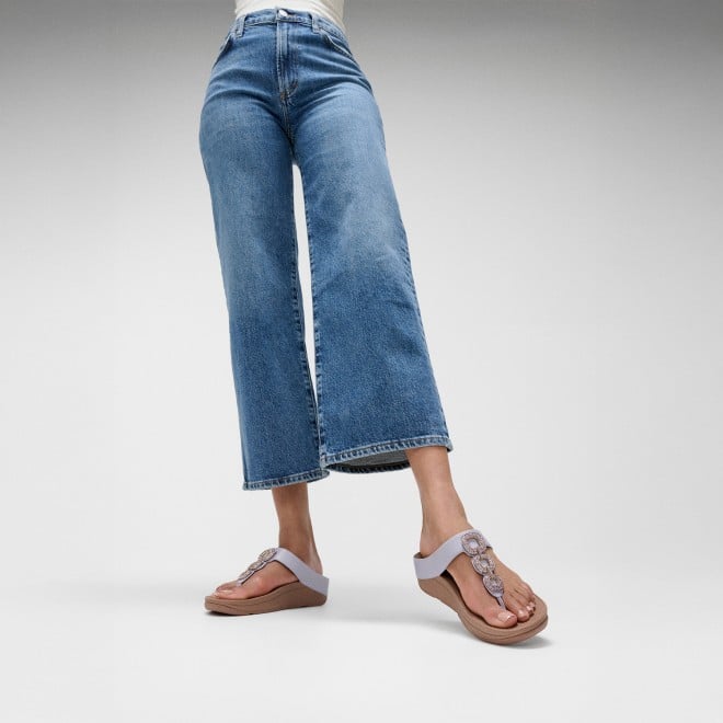 Fitflop Fino Crystal-Chain Leather Toe-Post Sandals (SKU: 228-411-26-3)