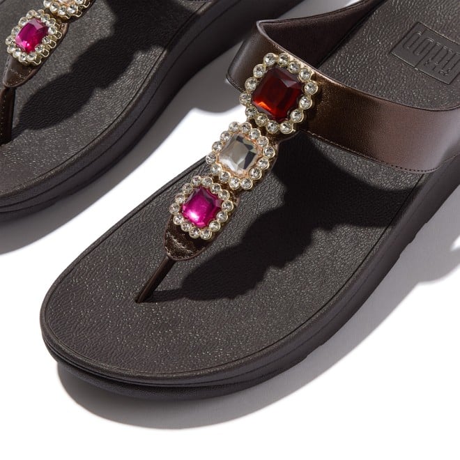 Fitflop Fino Crystal-Jewel Toe-Post Sandals (SKU: 228-415-12-3)