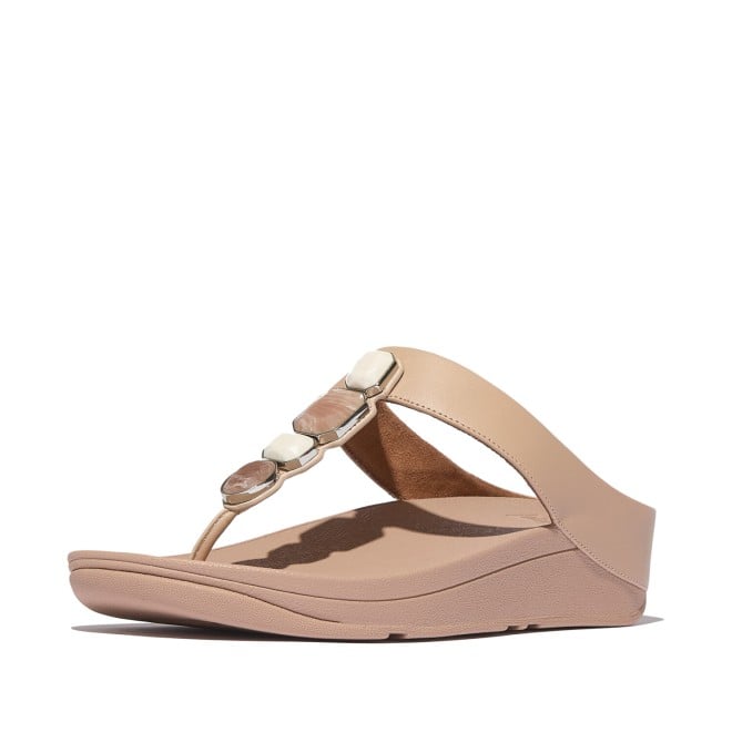 Fitflop Fino Multi-Stone Leather Toe-Post Sandals (SKU: 228-416-20-3)