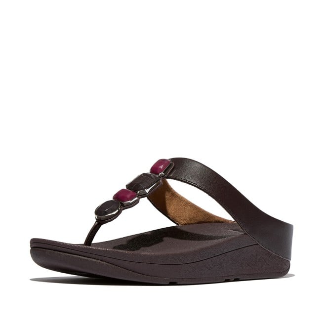 Fitflop Fino Multi-Stone Leather Toe-Post Sandals (SKU: 228-416-26-3)