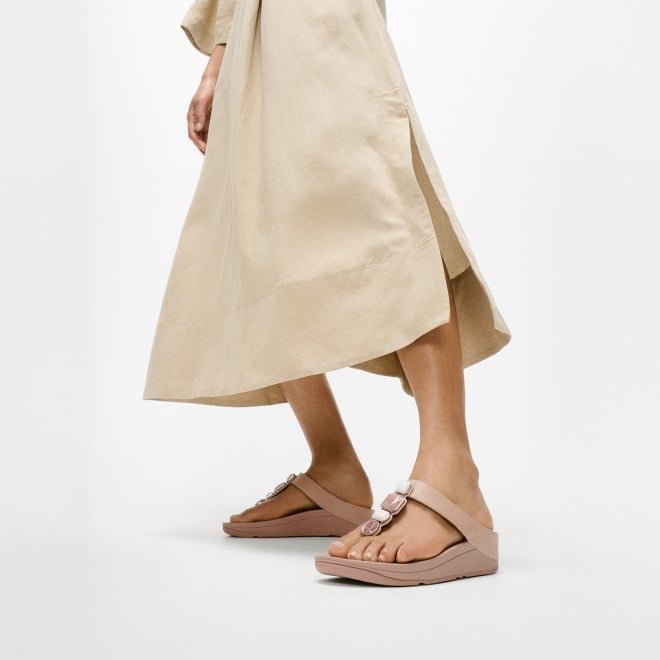 Fitflop Fino Multi-Stone Leather Toe-Post Sandals (SKU: 228-416-20-3)