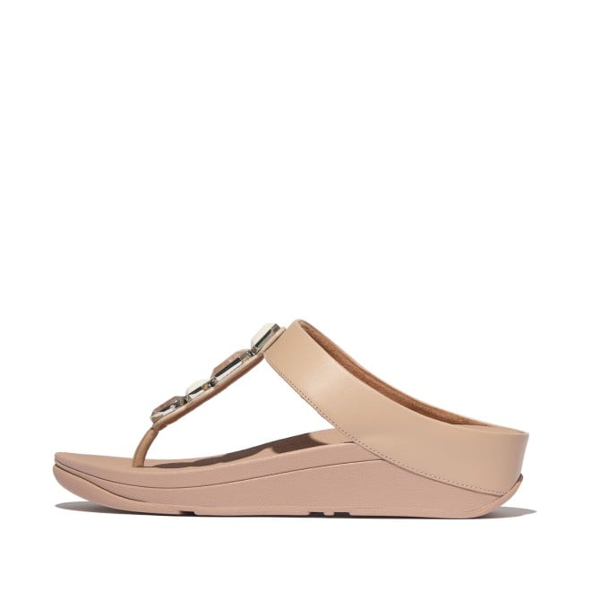 Fitflop Fino Multi-Stone Leather Toe-Post Sandals (SKU: 228-416-20-3)