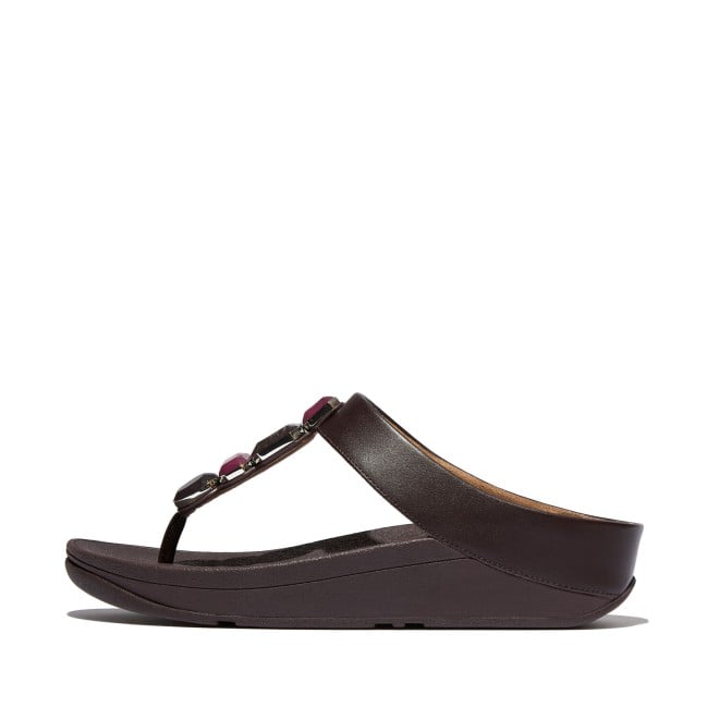 Fitflop Fino Multi-Stone Leather Toe-Post Sandals (SKU: 228-416-26-3)