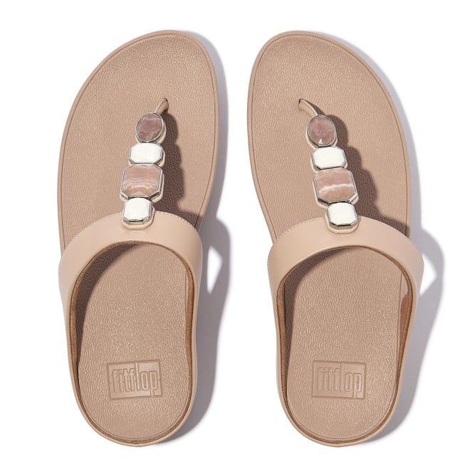 Fitflop Fino Multi-Stone Leather Toe-Post Sandals (SKU: 228-416-20-3)