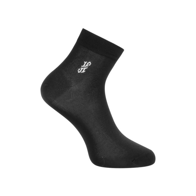J.Fontini Men Black Socks Half Length