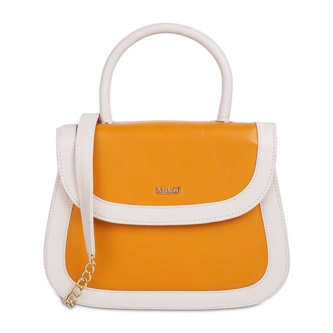 Mochi Women Yellow Hand Bags Satchel Bags