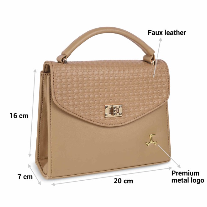 Mochi Women Beige Casual Satchels (SKU: 230-57-20-10)