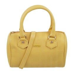 MESSALINA Luxury Satchel handbag 3D hardware in Mustard – PORSCIA