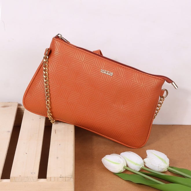 Mochi Women Orange Hand Bags Shoulder Bag