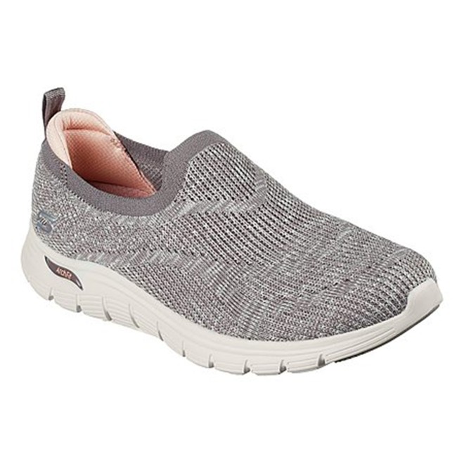 Skechers Women Beige-suede Sports Slip Ons (SKU: 239-104371-37-7)