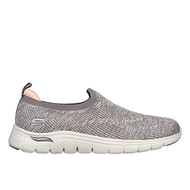 Skechers Women Beige-suede Sports Slip Ons (SKU: 239-104371-37-7)