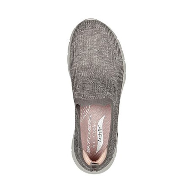Skechers Women Beige-suede Sports Slip Ons (SKU: 239-104371-37-7)