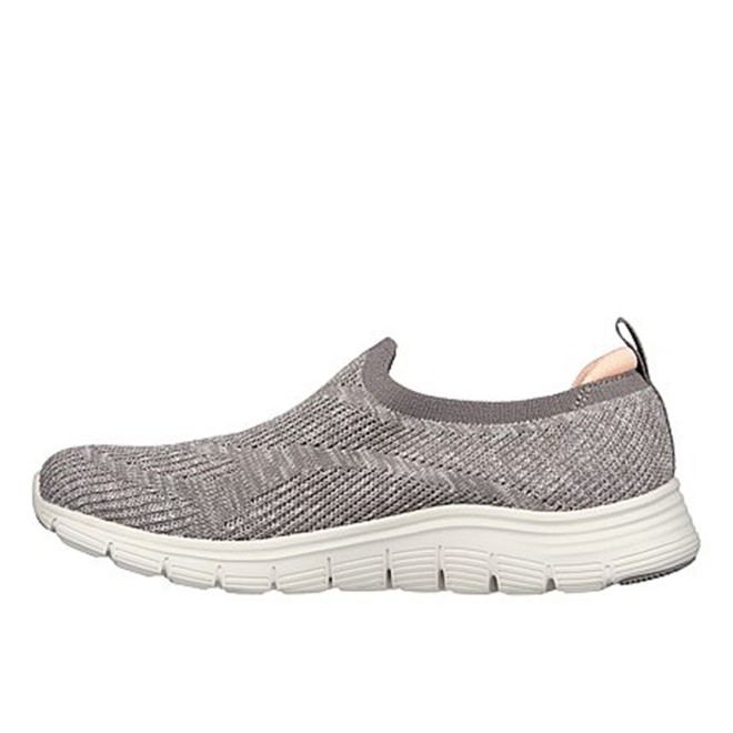 Skechers Women Beige-suede Sports Slip Ons (SKU: 239-104371-37-7)