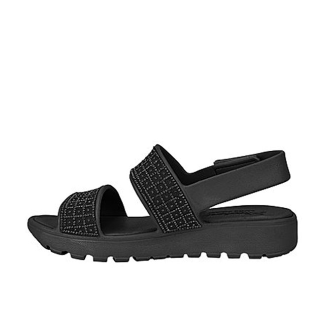 Skechers Women Black-suede Sports Sandals (SKU: 239-111572-34-6)