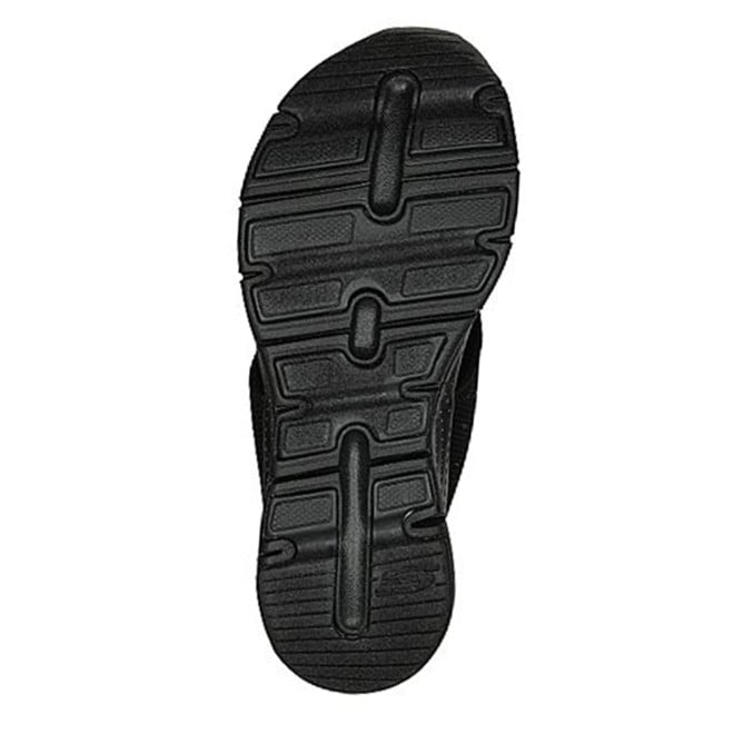 Skechers Women Black-suede Sports Slides (SKU: 239-119449-34-9)