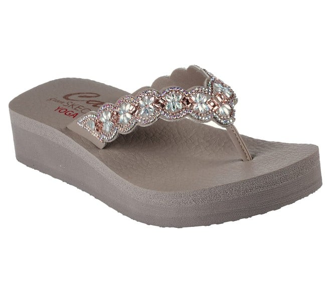 Skechers Women Light-Grey Casual Slippers