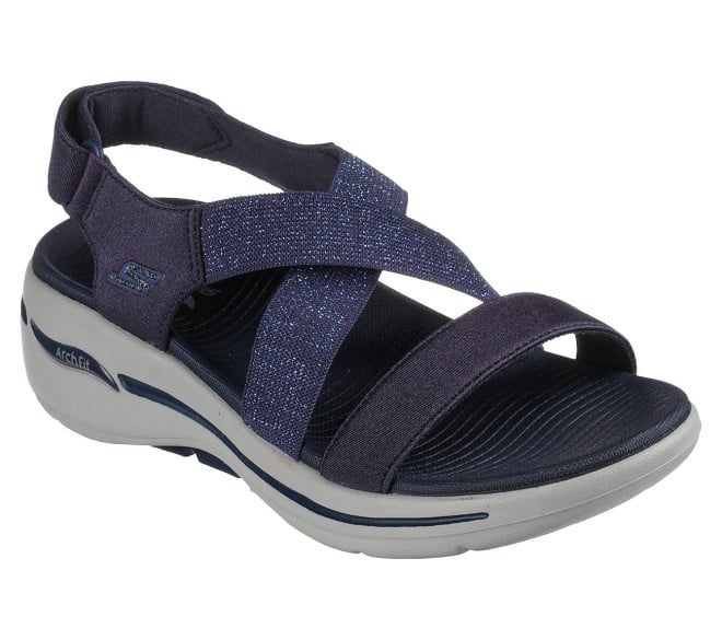 Skechers Women Navy-Blue Casual Sandals