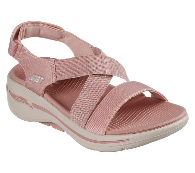 Skechers Women PinkSuede Casual Sandals