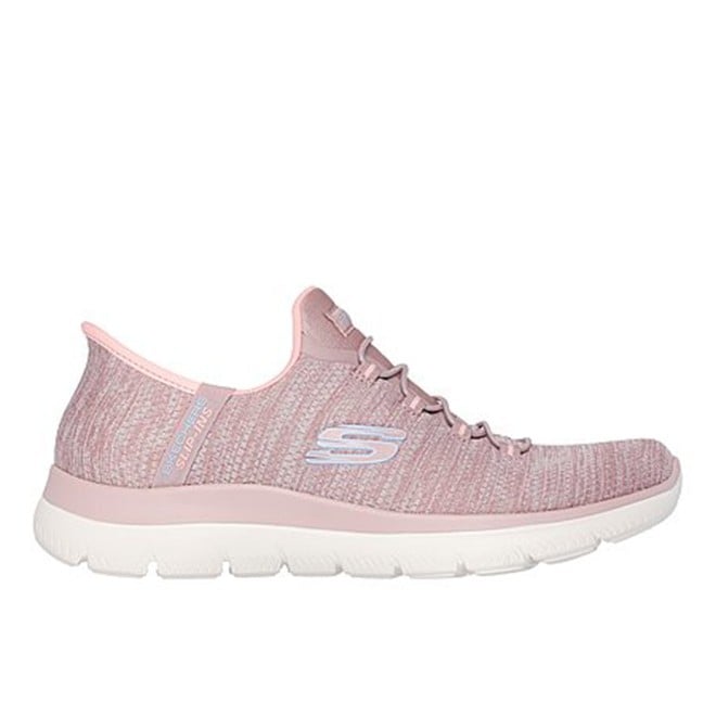Skechers Women Pink Sports Slip Ons