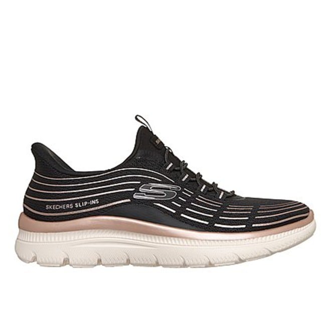 Skechers Women Black-gold Sports Slip Ons (SKU: 239-150611-79-7)