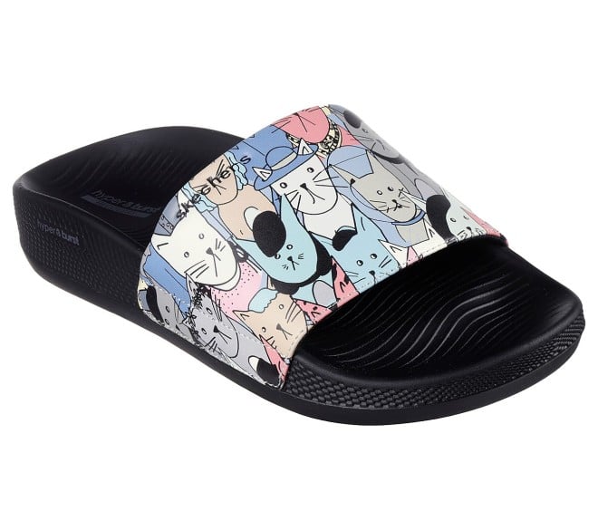 Skechers Women Black-multi Casual Slip Ons