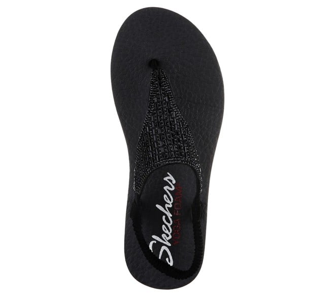 Skechers Women Black-suede Casual Sandals (SKU: 239-31560-34-6)