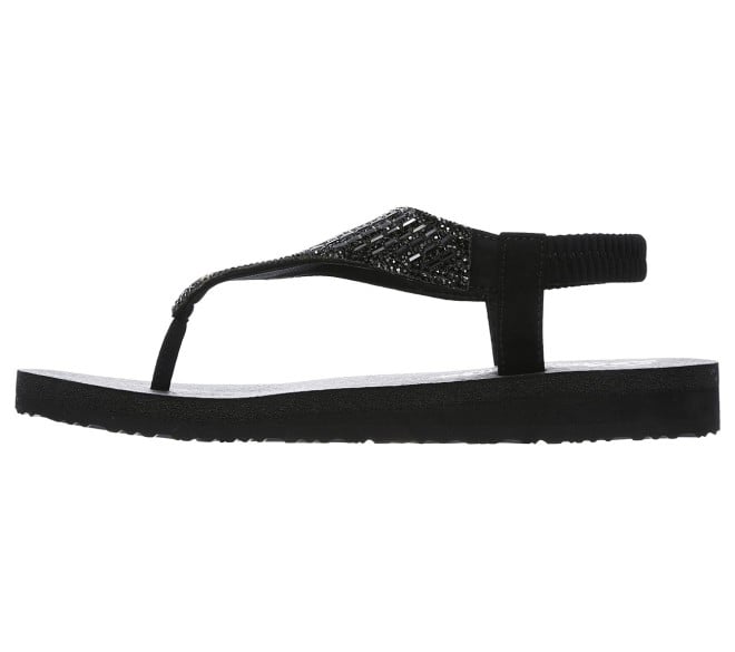 Skechers Women Black-suede Casual Sandals (SKU: 239-31560-34-6)