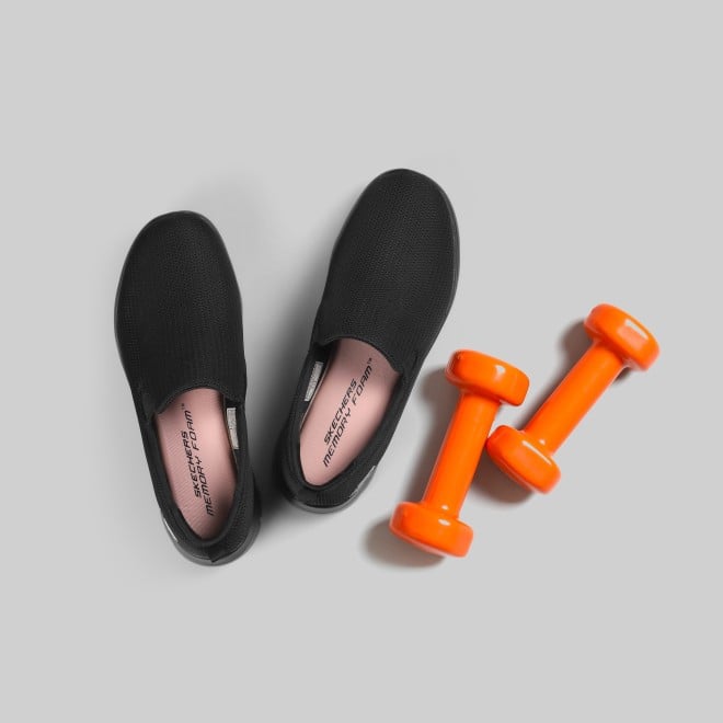 Skechers Women Black Casual Walking Shoes