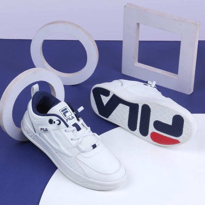 Fila white shoes male best sale