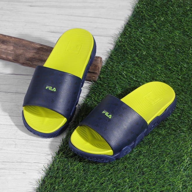 Fila Women Navy-Lime Punch Casual Slippers