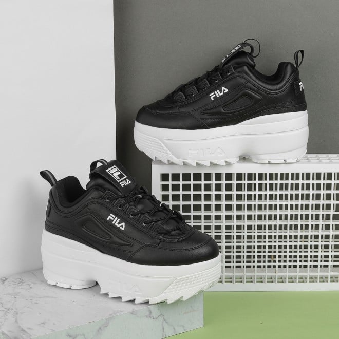 Fila Women Black-White Sports Sneakers