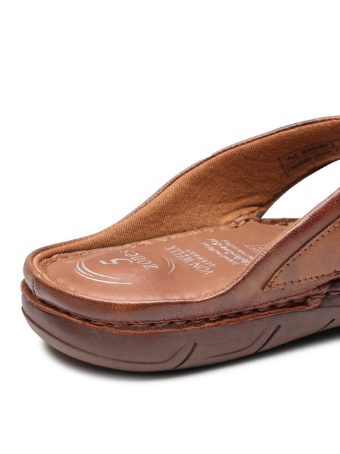 Von Wellx Men Tan Casual Slippers (SKU: 284-830080-23-41)