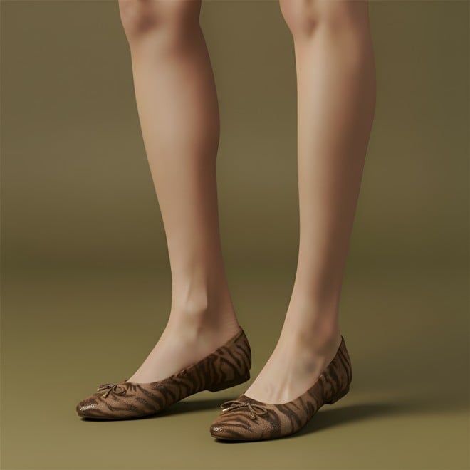 Mochi Women Brown Casual Ballerinas (SKU: 31-1024-12-36)