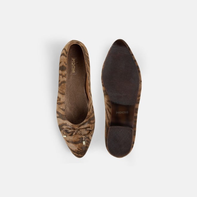 Mochi Women Brown Casual Ballerinas (SKU: 31-1024-12-36)