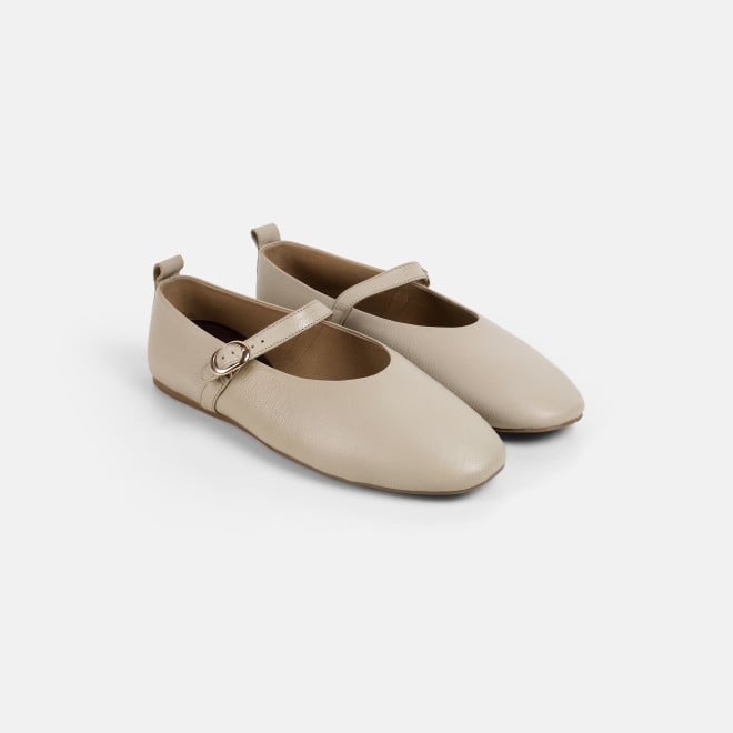 Mochi Women Beige Formal Ballerinas (SKU: 31-1025-20-36)