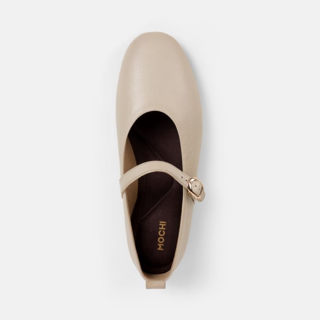 Mochi Women Beige Formal Ballerinas (SKU: 31-1025-20-36)